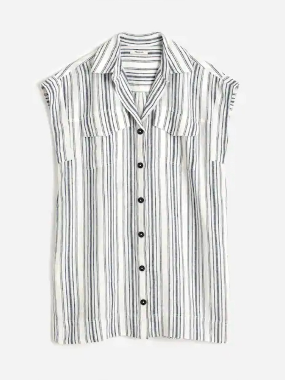 Madewell 100% Linen Short-Sleeve Shirt Dress